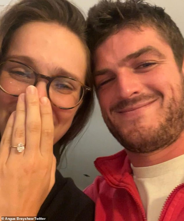 Melbourne midfielder Angus popped the question to Danielle last year in a low-key proposal at home, and shared the news on Instagram at the time.