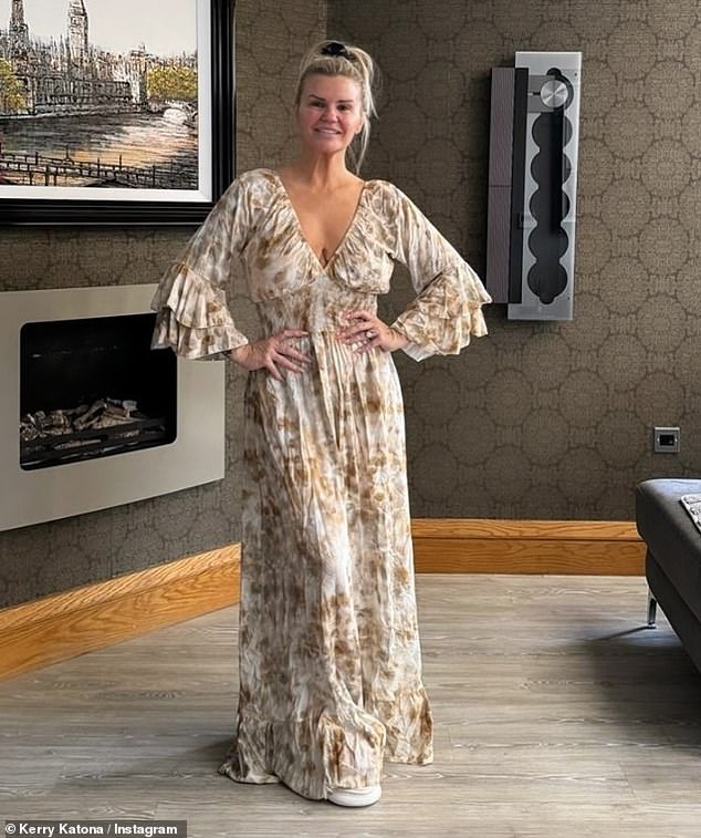 The business, called Kerry's Boutique, launched in 2020 and quickly became a huge success (Kerry pictured wearing clothing from the brand)