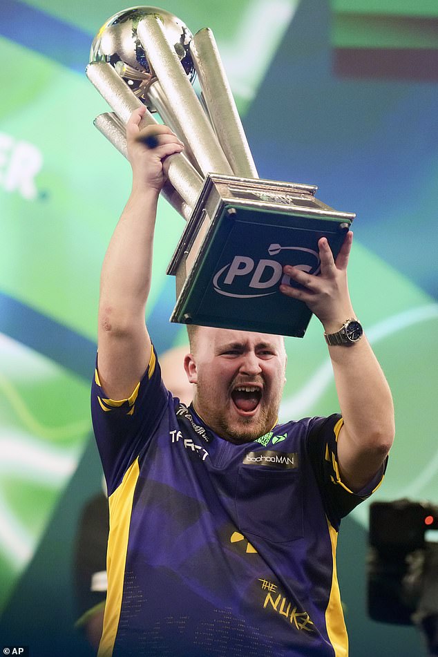 Luke, 17, was elated after becoming the sport's youngest champion after beating three-time champion Michael van Gerwen in the final.