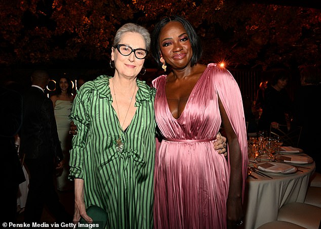 She was also joined by Meryl Streep, 75, who looked incredible in a floor-length striped green dress.