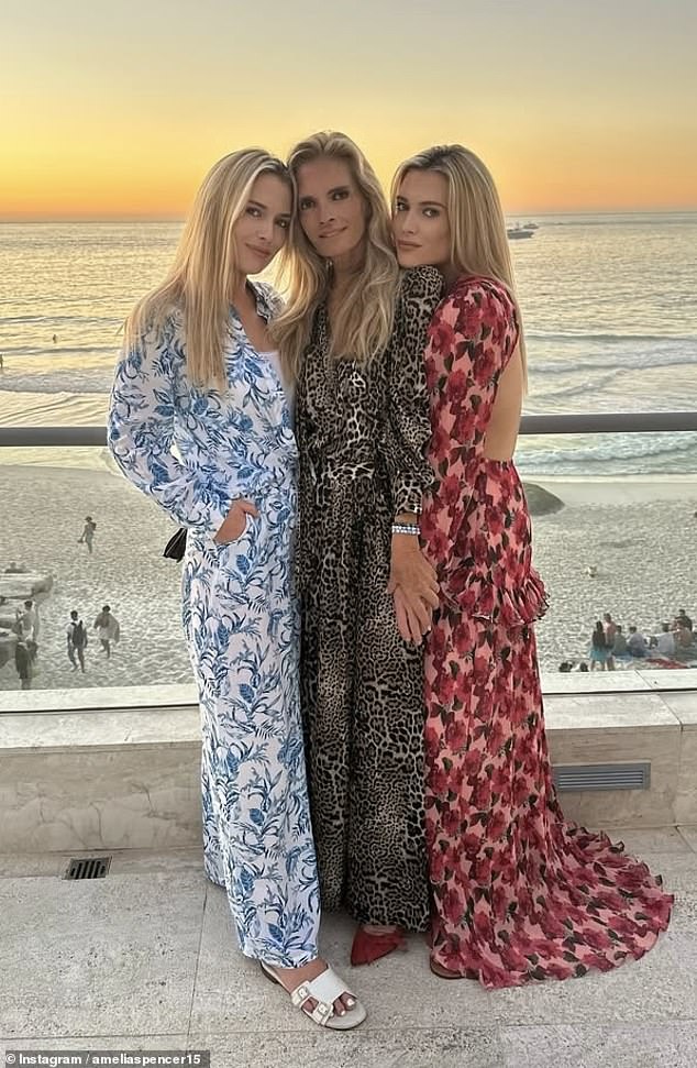 Eliza Spencer shared herself during the golden hour with her twin Amelia and her rare mother, Victoria Aitken, 59.