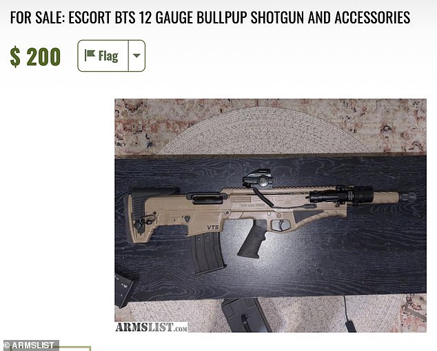 Jabbar also attempted to get rid of several weapons prior to the attack, including an Escort BTS 12-gauge Bullpup Shotgun, which was listed for $200.