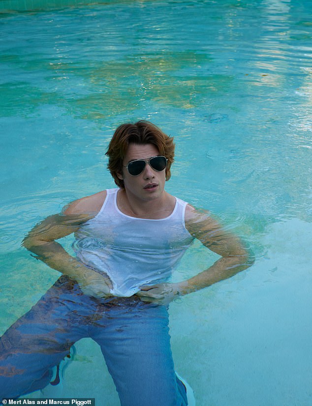 Nicholas Galitzine swam fully clothed for his cover