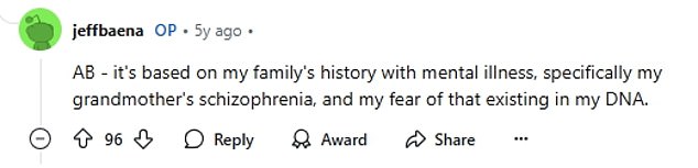 Baena and Brie co-wrote the film about the latter's family history with mental illness, specifically the actress' grandmother, who suffered from schizophrenia, she revealed on Reddit in 2020.