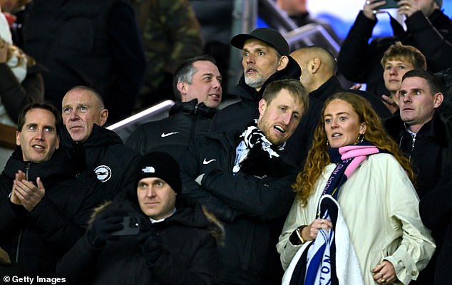 Thomas Tuchel watched as England's new manager attended his second top-flight match of the day.