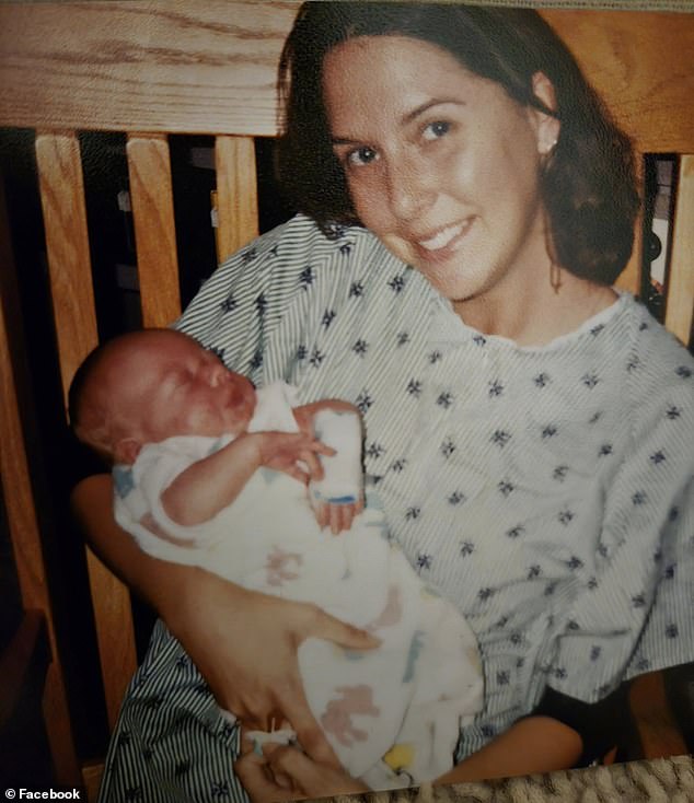 Hubert with his mother when he was a baby