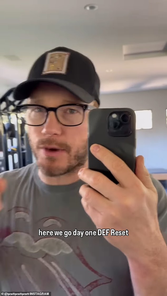 On Thursday, the 45-year-old actor took to Instagram to share a video of himself at his home gym after vacation and encouraged fans to join him on DEF Reset.