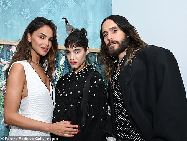 At the star-studded gathering, Eiza posed alongside fellow A-listers Sofia Boutella and Jared Leto.