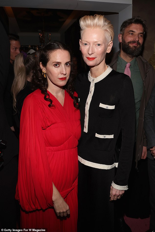 Sara Moonves, editor-in-chief of W magazine and Tilda Swinton