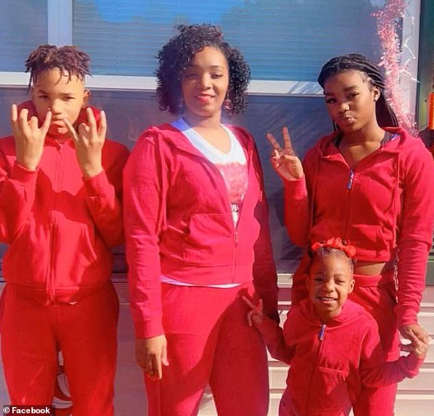 None of the boys reportedly charged in the attack will be named, says West, seen here with her three children. She said a trial is scheduled for next month as she continues to care for the victim (left). She asked that he also not be mentioned by name