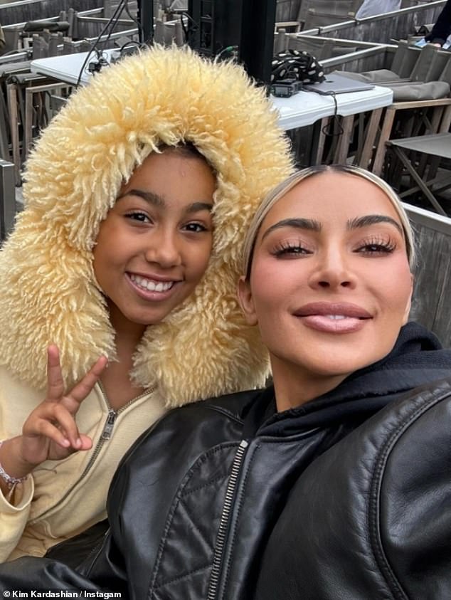 Kim also shared a selfie with North backstage before his acting debut as young Simba during the Lion King 30th anniversary concert.