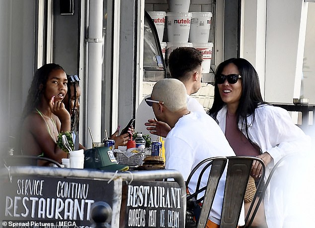 The siblings ate alongside their late mother Kim Porter's best friend, Kimora Lee Simmons.