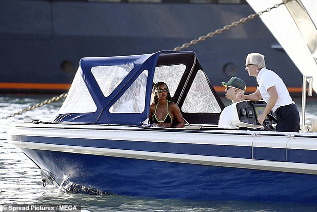 The crew was seen aboard a yacht in Caribbean waters