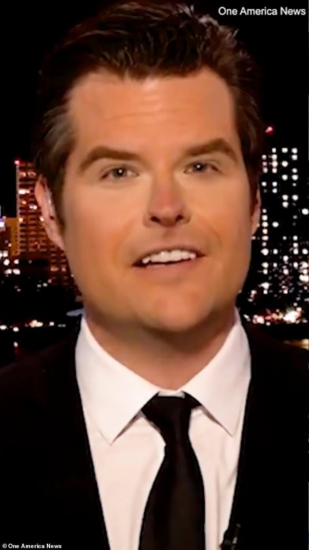 The disgraced political couple used prime time to trade beauty secrets, after Gaetz raised eyebrows (no pun intended) a day earlier with his striking and decidedly different appearance during the show's premiere (seen here ).