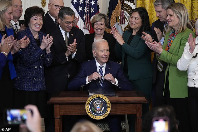 President Joe Biden looked cheerful as he was greeted with applause on Sunday