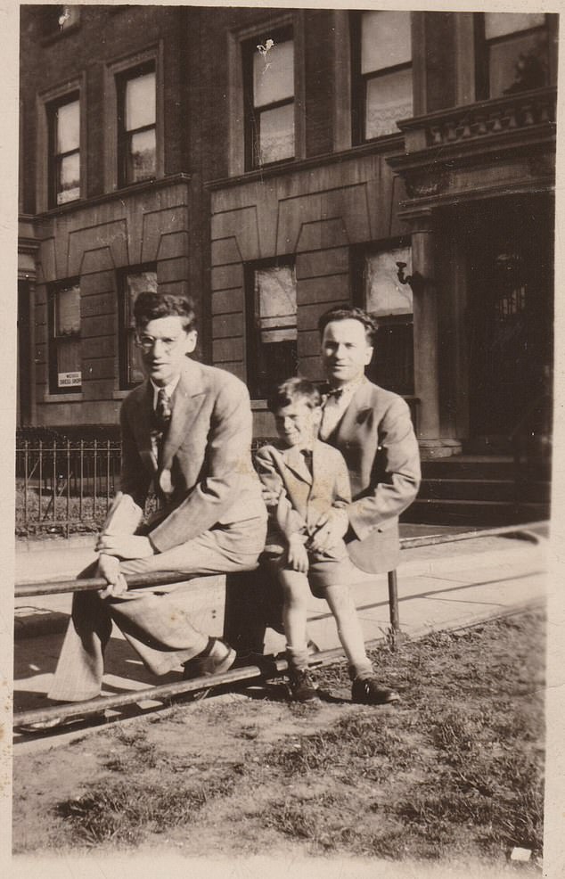 The photo shows Dr. Liebman's father (left), who died of a heart attack at the age of 66, next to his brother Cyrus. Their father David sits on the far right. He died at the age of 41