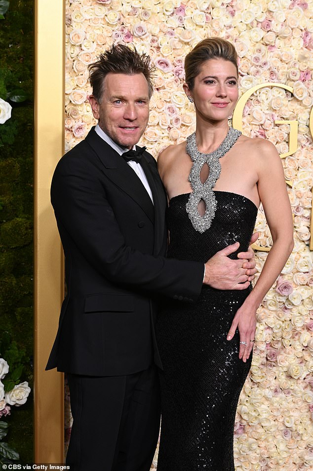 Ewan put on a much-loved display with wife Mary Elizabeth Winstead at the Golden Globe Awards