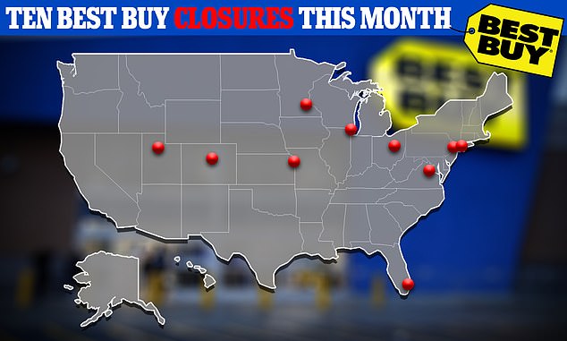 Pictured: The Best Buy locations that closed in the past month alone