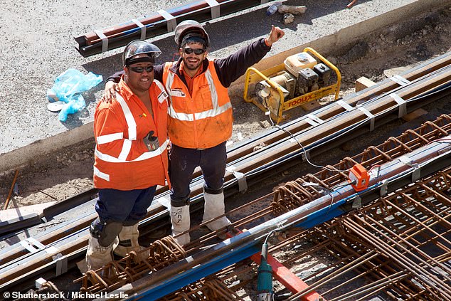 Former tradesman turned doctor says his decade on construction sites taught him skills he now uses in hospital every day (file image)