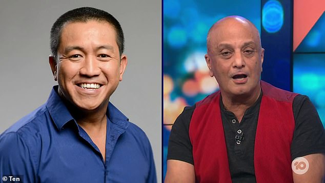 Anh Do is pictured on the left with Akmal Saleh.