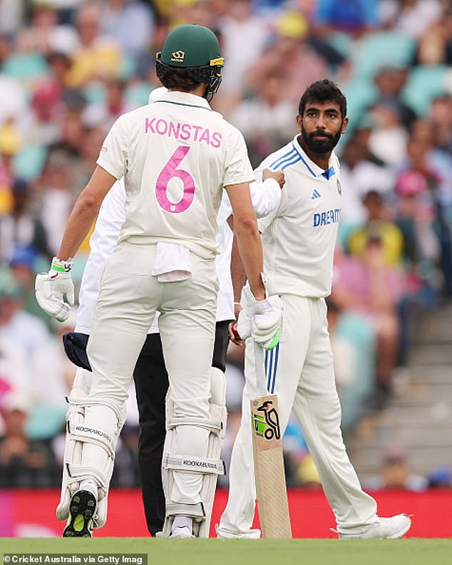 Konstas (left) notably clashed with Jasprit Bumrah (right) during the Sydney Test match.