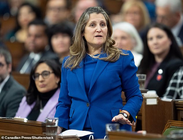 Chrystia Freeland sensationally resigned from Trudeau's cabinet last month