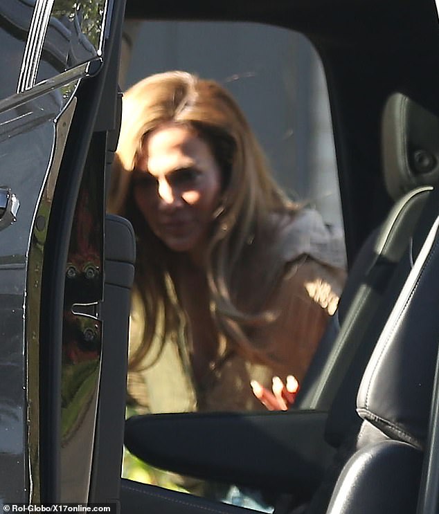 JLo was seen getting out of the back seat of the car