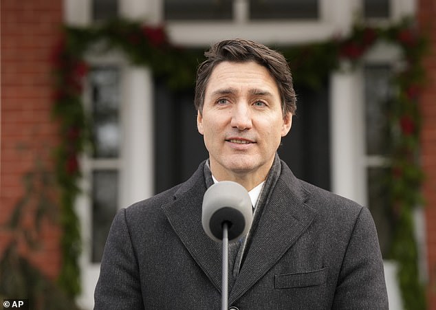 Outside his Rideau Cottage home in Ottawa, Trudeau gave a speech that a printed version seemed to suggest was obvious