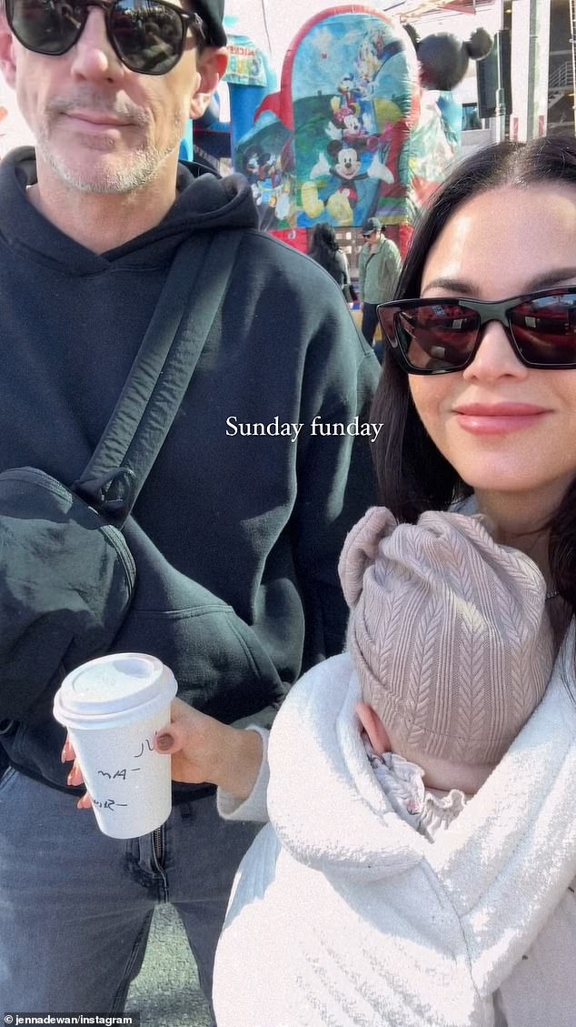 Dewan shared a cute video on her Instagram Stories of the children's area of ​​the market, where Callum appeared to be enjoying some time with the inflatable toys. 