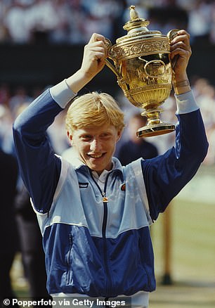 Boris is a three-time Wimbledon champion (pictured in 1985)