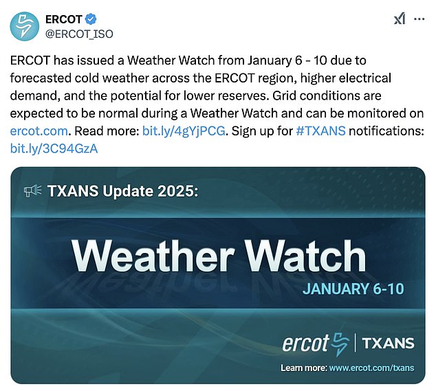 1736200240 340 Texas power grid warns of polar vortex in grim flashback