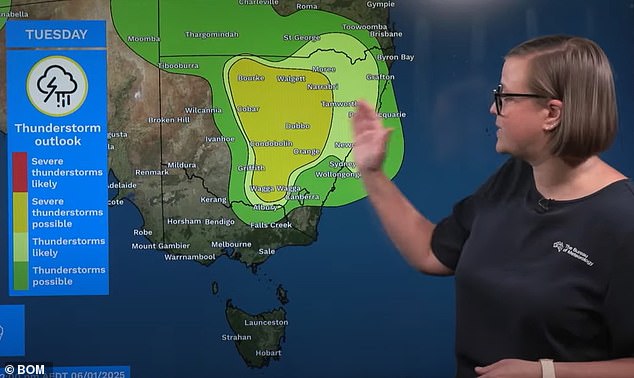 Thunderstorms are also expected daily Tuesday through Saturday.