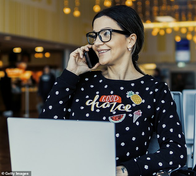 Laurie also advised travelers to refrain from wearing sequined clothing. According to the TSA, sequins can cause security machines to flag people for additional screening. (Pictured: File image of a woman with sequins on a sweater)