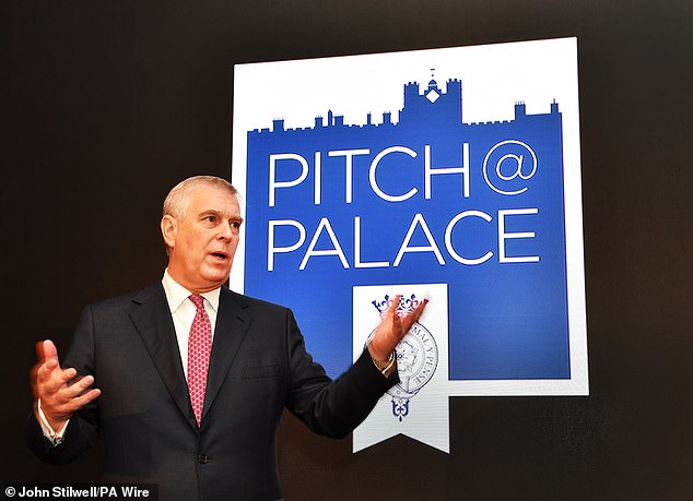 The Duke of York speaks during a Pitch@Palace event: the scheme was created to support entrepreneurs