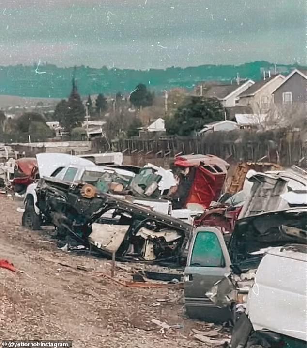 A huge 'graveyard' of dumped vehicles, including GMC and Ford pickups, vans, sedans and Chevrolet Tahoes, has consumed the area for years and has only gotten worse