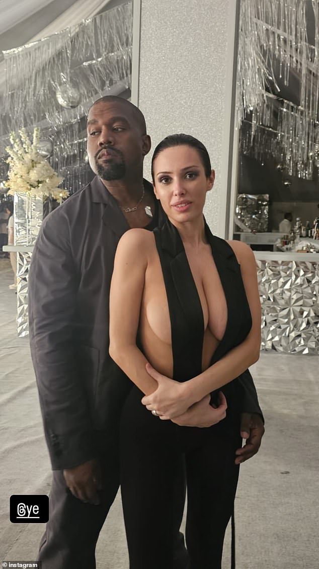 Both Bianca and Kanye (pictured) also shared snaps from their extravagant party over the weekend.