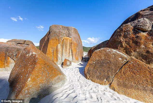 The beach is named for the distinctive squeaking noise that visitors hear under their feet as they walk on the sand.