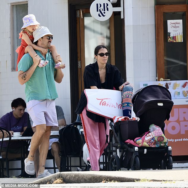 The couple was accompanied by their daughters Marlie-Mae, five, and Lola, three.