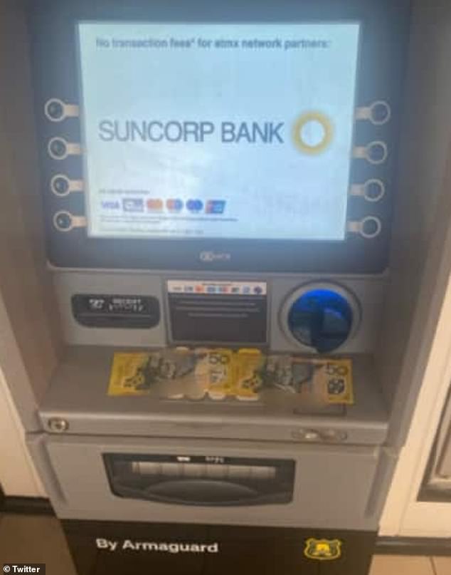 Suncorp said the ATM was not maintained by them but by Armaguard, who said it was highly unlikely they would have sent the cash that way.