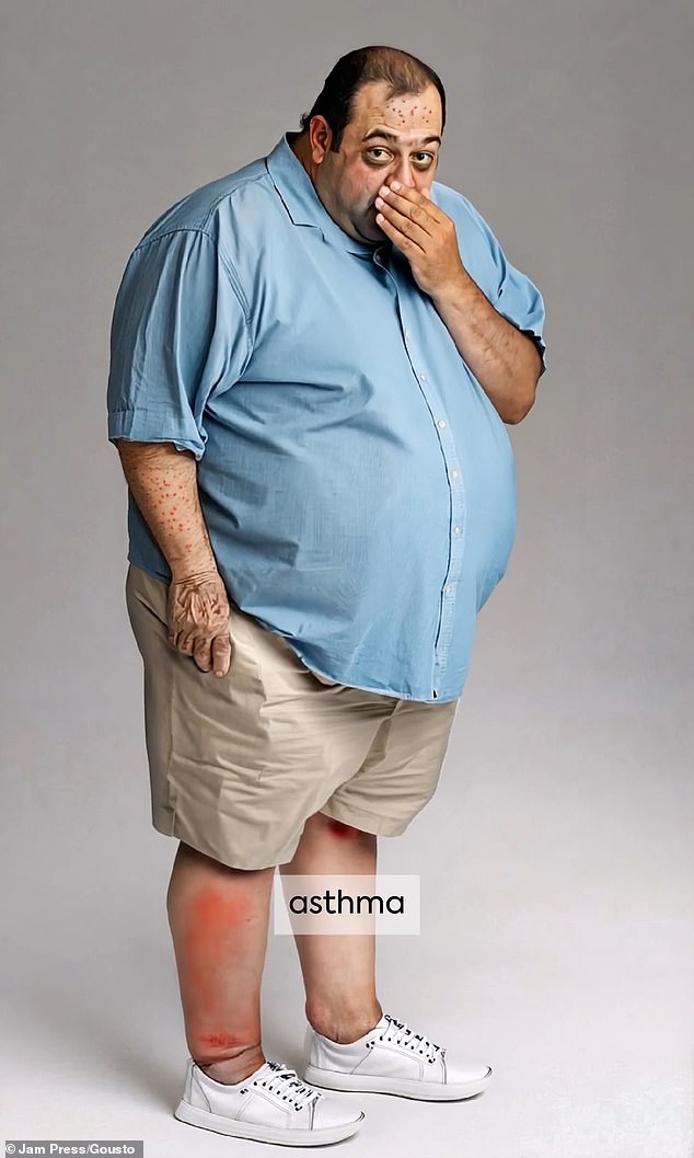 Michael suffers from asthma, a condition caused and exacerbated by obesity, studies have shown.