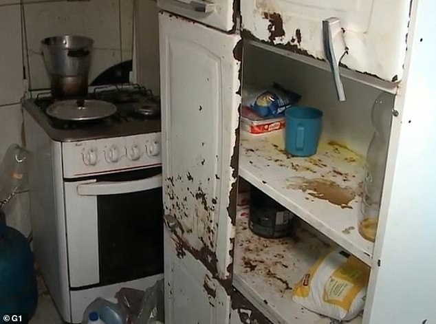 In the kitchen of the Parnaíba residence, Brazil, where a meal containing contaminated rice was prepared for a New Year's lunch that led to the deaths of four people