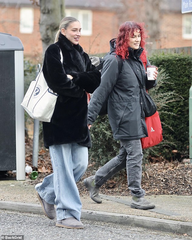 On Tuesday, Zara looked in high spirits as she stepped out in Essex with friends and co-workers.