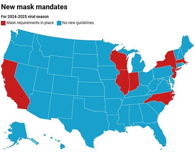 1736275364 335 Map Reveals Where Mask Mandates Are Returning Amid Quademic Fears