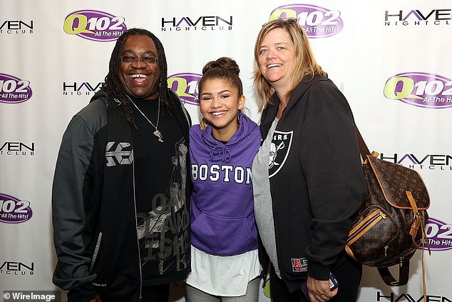 Zendaya's family (pictured are Kazembe and her mother Claire) are 