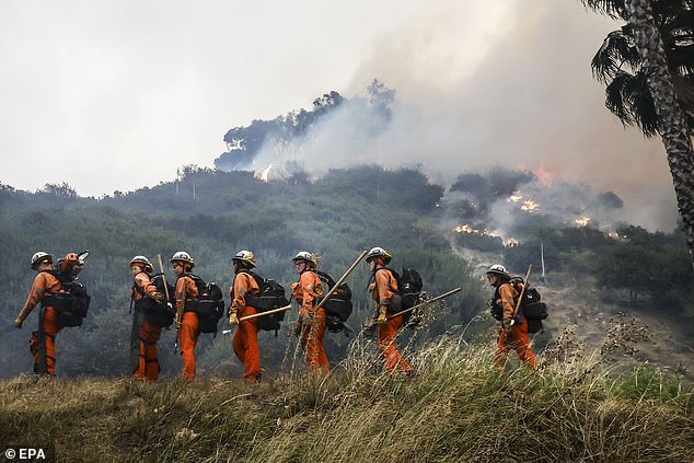 In an effort to help contain the fire, Southern California Edison (SCE) shut off power to Cuthbert, Galahad and parts of Malibu.