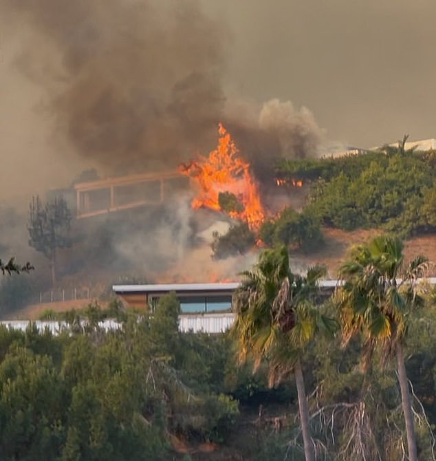 Woods posted a series of photos and clips documenting the damage while praising the efforts of first responders to his 4.5 million followers