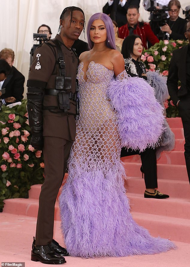 Kylie with Travis Scott, the father of her two children, at the 2019 Met Gala in New York