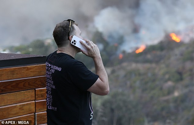 Fortunately, the couple and their two children were able to evacuate safely later that day before the flames got too close.