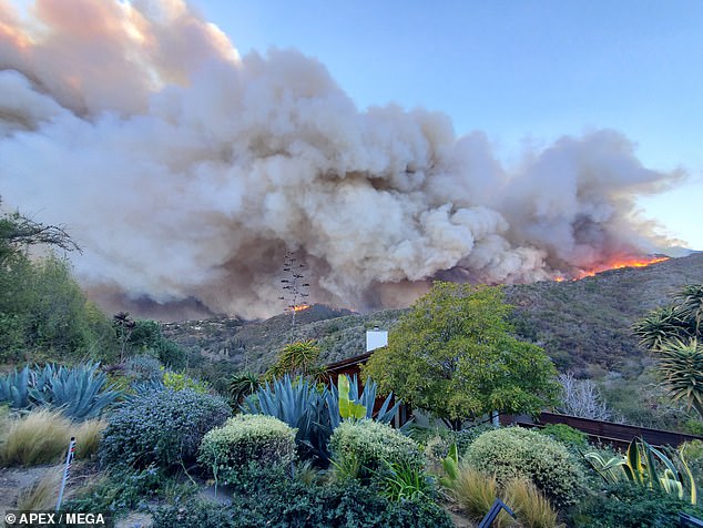 The roar of the winds that fueled the fires at times surpassed the audio of the clip