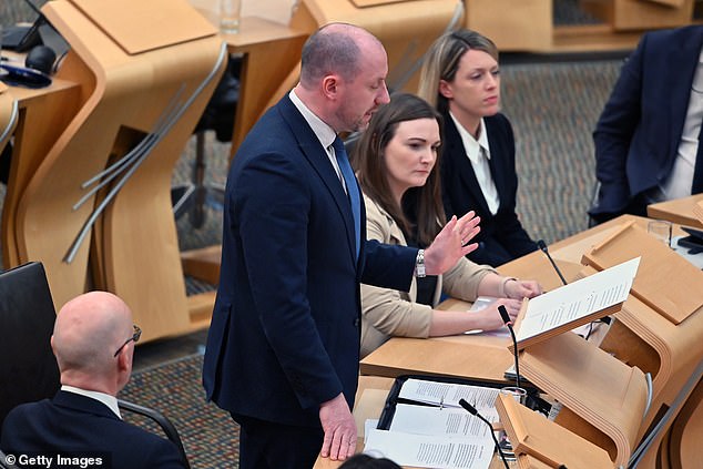 Scottish Health Secretary Neil Gray speaks at Holyrood on January 7.